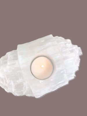 Portavelas Tronco Selenita 15cm