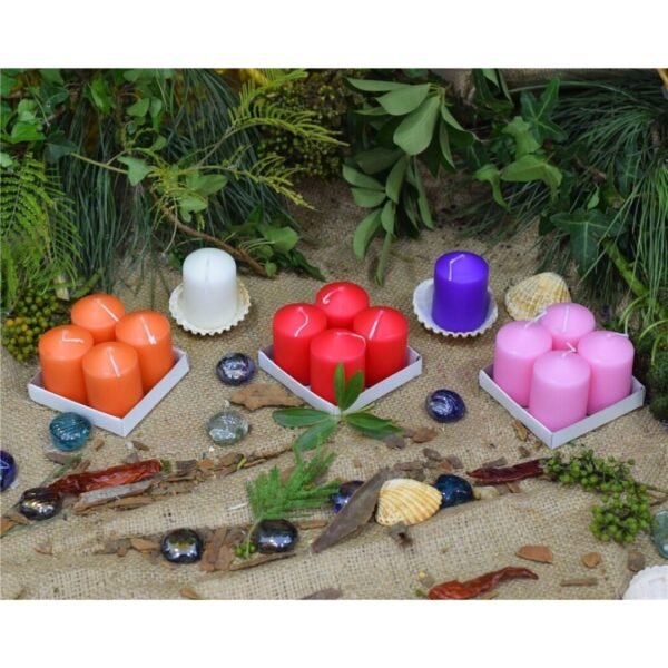 Velas Votivas Pk4 Varios Colores