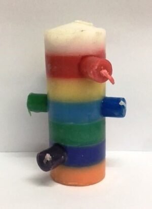 Velón de 7 Mechas, 7 Colores