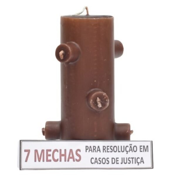 *Velón 7 Mechas Marrón