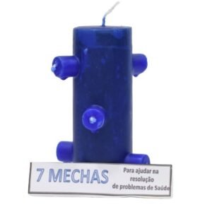 *Velón 7 Mechas Azul