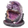 Quemador de Incienso de Reflujo LED Cueva Cristal Dragón Morado