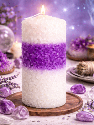 Velón Ritualizado de Petición – Limpieza, Protección y Transmutación