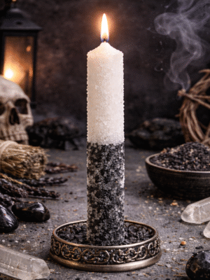 Vela Ritualizada Sal – Limpieza y Protección Profunda
