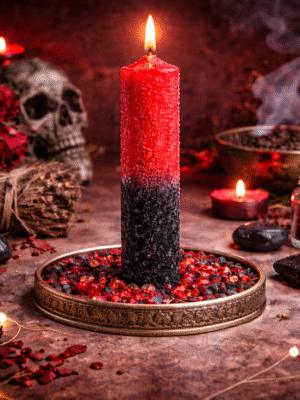 Vela Ritualizada Sal – Corte, Protección y Fuerza