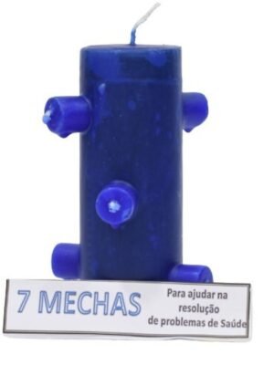 *Velón 7 Mechas Azul