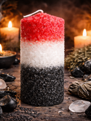 Velón Ritualizado de Petición – Protección, Corte y Fuerza