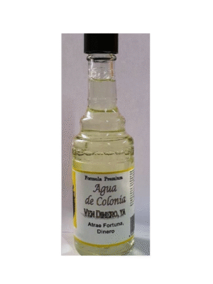 Agua de Ven Dinero, Atraer Dinero, Fortuna en botella cristal 250ml