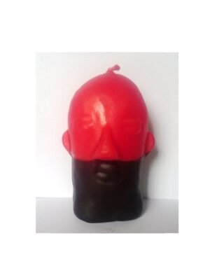 Vela Cabeza de Eleggua Roja y Negra