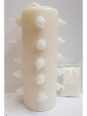 Velón 21 Mechas Tumba Trabajos Blanco