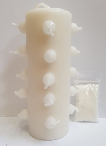 Velón 21 Mechas Tumba Trabajos Blanco