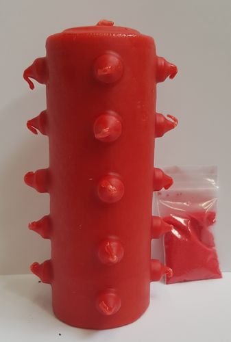 Velón 21 Mechas Tumba Trabajos Rojo