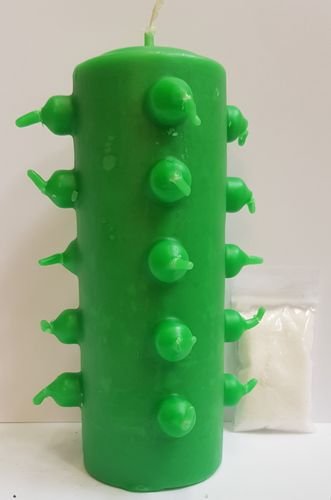 Velón 21 Mechas Tumba Trabajos Verde