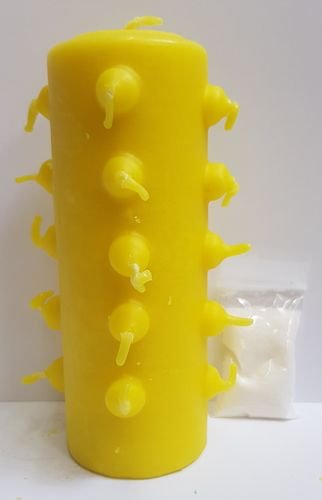 Velón 21 Mechas Tumba Trabajos Amarillo