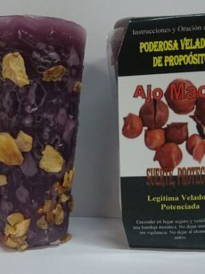 Veladora Especial Petición Ajo Macho, Suerte y Protección