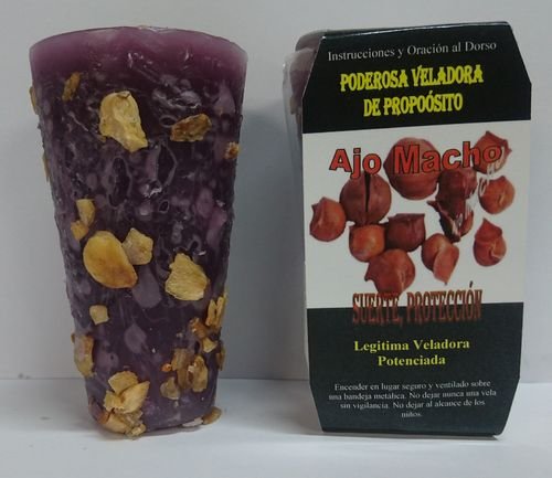 Veladora Especial Petición Ajo Macho, Suerte y Protección