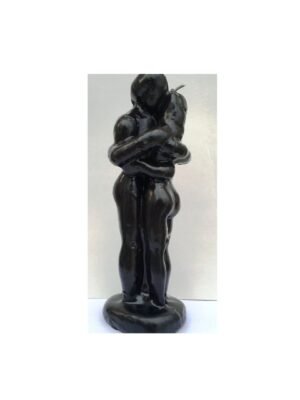 Figura Pareja Entrelazada Negra Hombre Mujer 18cm.