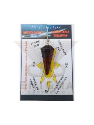 Péndulo Mineral Faceteado Obsidiana Caoba de 3 a 4 cm