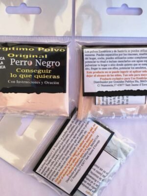Polvo Perro Negro, Atraer Deseos, con Instrucciones y Oración