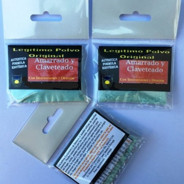Polvo Amarrado y Claveteado, con Instrucciones y Oración