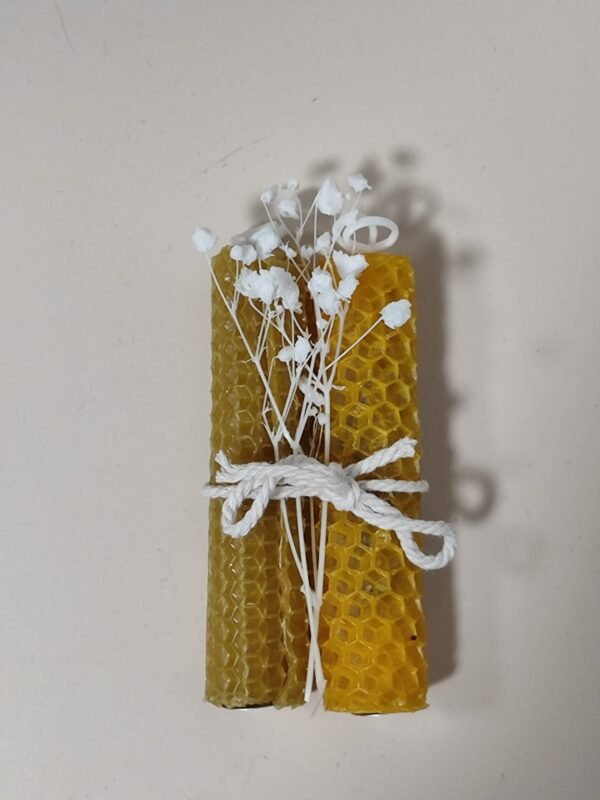 Vela Cera Virgen. Pack de 2 1,2 x 10 Cm