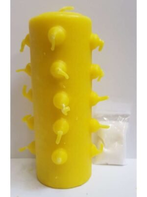 Velón 21 Mechas Tumba Trabajos Amarillo
