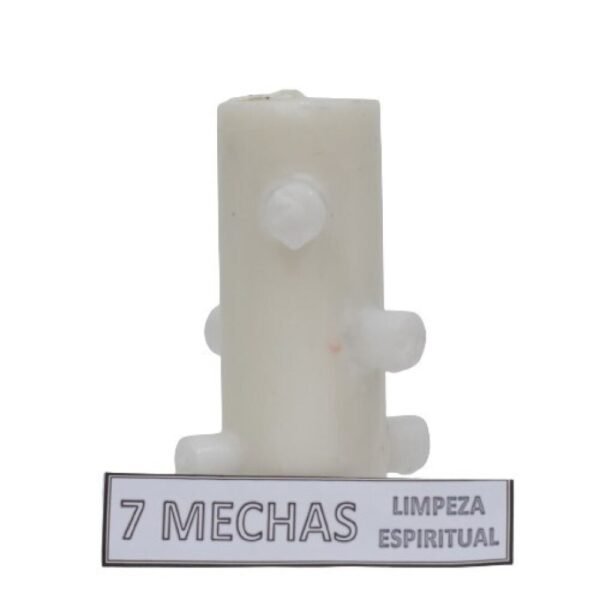*Velón 7 Mechas Blanca