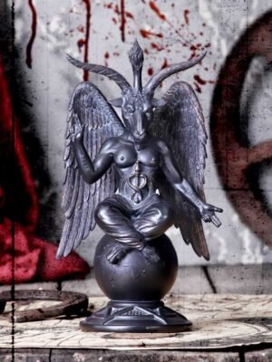 Figura mística ocultista de Baphomet, adorno gótico 25cm