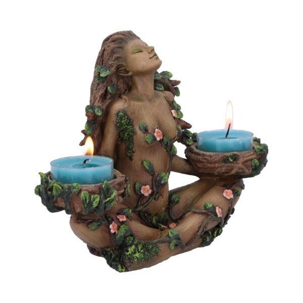 Candelabro de té con espíritu del árbol femenino Equilibrio de la Naturaleza 19cm