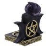 Portavelas de té mágico negro de 11,2 cm
