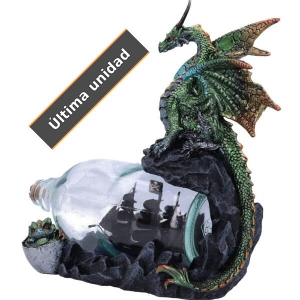 Figura de Botella de dragón de la Aventura, Verde, 22cm
