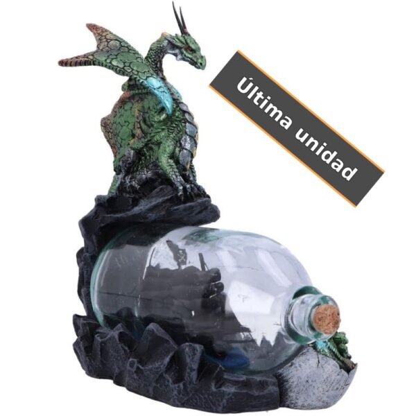 Figura de Botella de dragón de la Aventura, Verde, 22cm