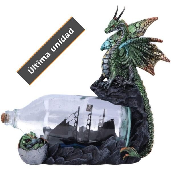 Figura de Botella de dragón de la Aventura, Verde, 22cm