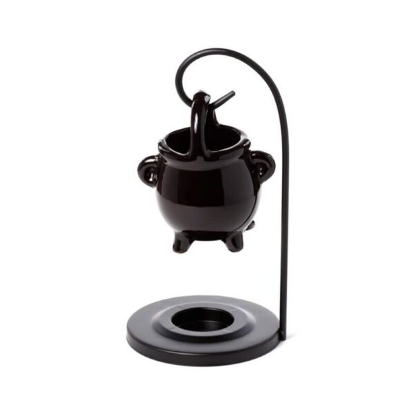 Quemador de Aceite Colgante con Soporte - Caldero Negro