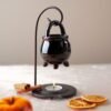 Quemador de Aceite Colgante con Soporte - Caldero Negro