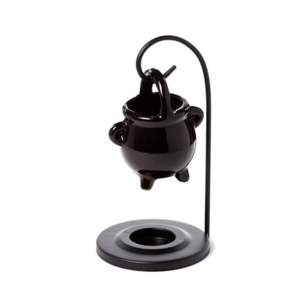 Quemador de Aceite Colgante con Soporte - Caldero Negro
