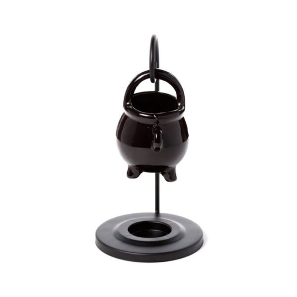 Quemador de Aceite Colgante con Soporte - Caldero Negro