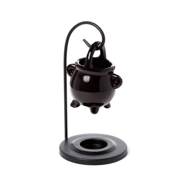 Quemador de Aceite Colgante con Soporte - Caldero Negro