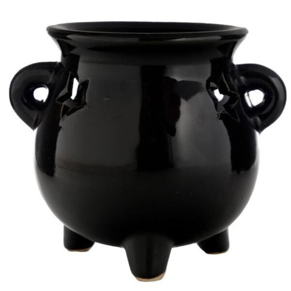 Quemador de Aceite de Cerámica Cuenco Negro Grande