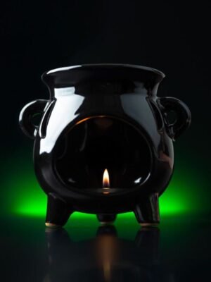 Quemador de Aceite de Cerámica Cuenco Negro Grande