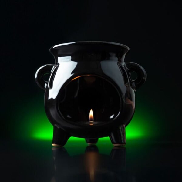 Quemador de Aceite de Cerámica Cuenco Negro Grande