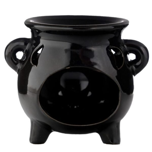 Quemador de Aceite de Cerámica Cuenco Negro Grande