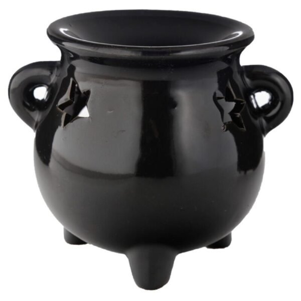 Quemador de Aceite de Cerámica Cuenco Negro Grande