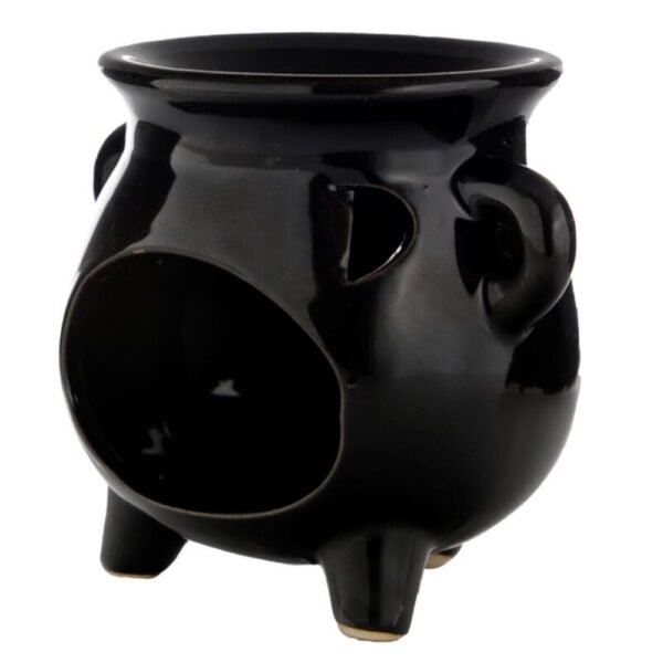 Quemador de Aceite de Cerámica Cuenco Negro Grande