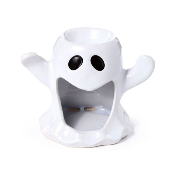 Quemador de Aceite y Cera de Cerámica con Forma de Fantasma