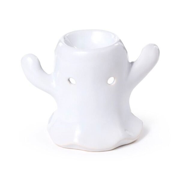 Quemador de Aceite y Cera de Cerámica con Forma de Fantasma
