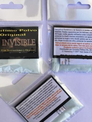 Polvos Invisible, Pasar Desapercibido, con instrucciones