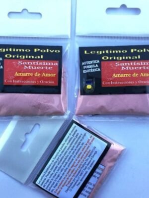 Polvos Santisima Muerte, con Instrucciones y Oración
