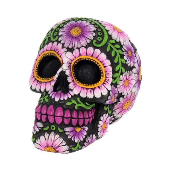 Calavera de pétalos de azúcar de 14,5 cm