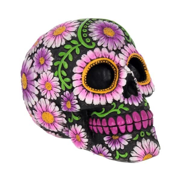 Calavera de pétalos de azúcar de 14,5 cm